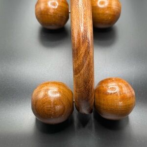 Hand manual cedar wood rolling massager for all body massage